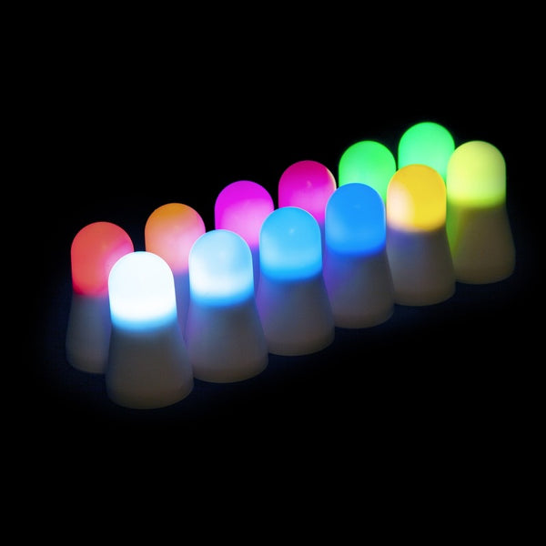 12 ULTRA BRIGHT Tea Lights Warm white AND Multi Coloured